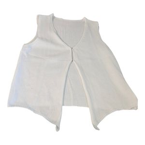 Unbranded Simple Closure Vest in White Size Small